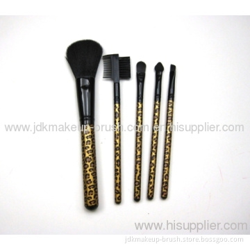 Sheep Hair Leopard Print Makeup Brushes Set 